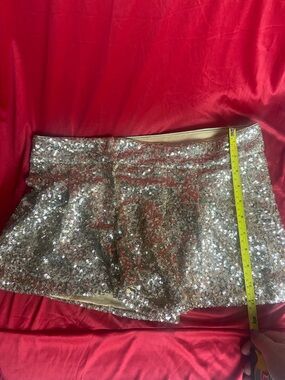 Sequin Mini Shorts.  Gold Sparkle